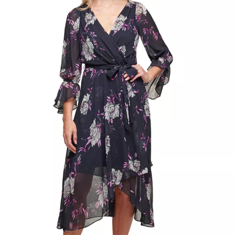 DKNY  Floral Print Midi